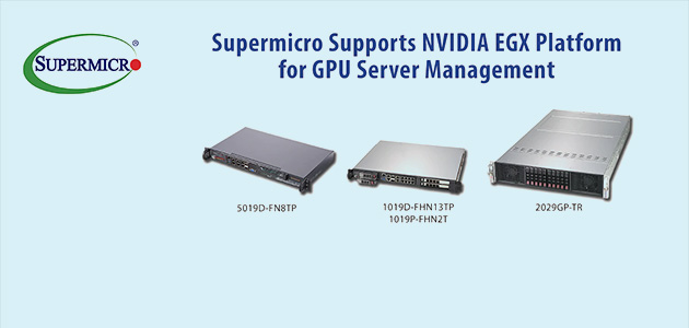 Supermicro Servers Support Breakthrough NVIDIA EGX Platform Delivering AI Processing and Management from the Data Center to the Edge